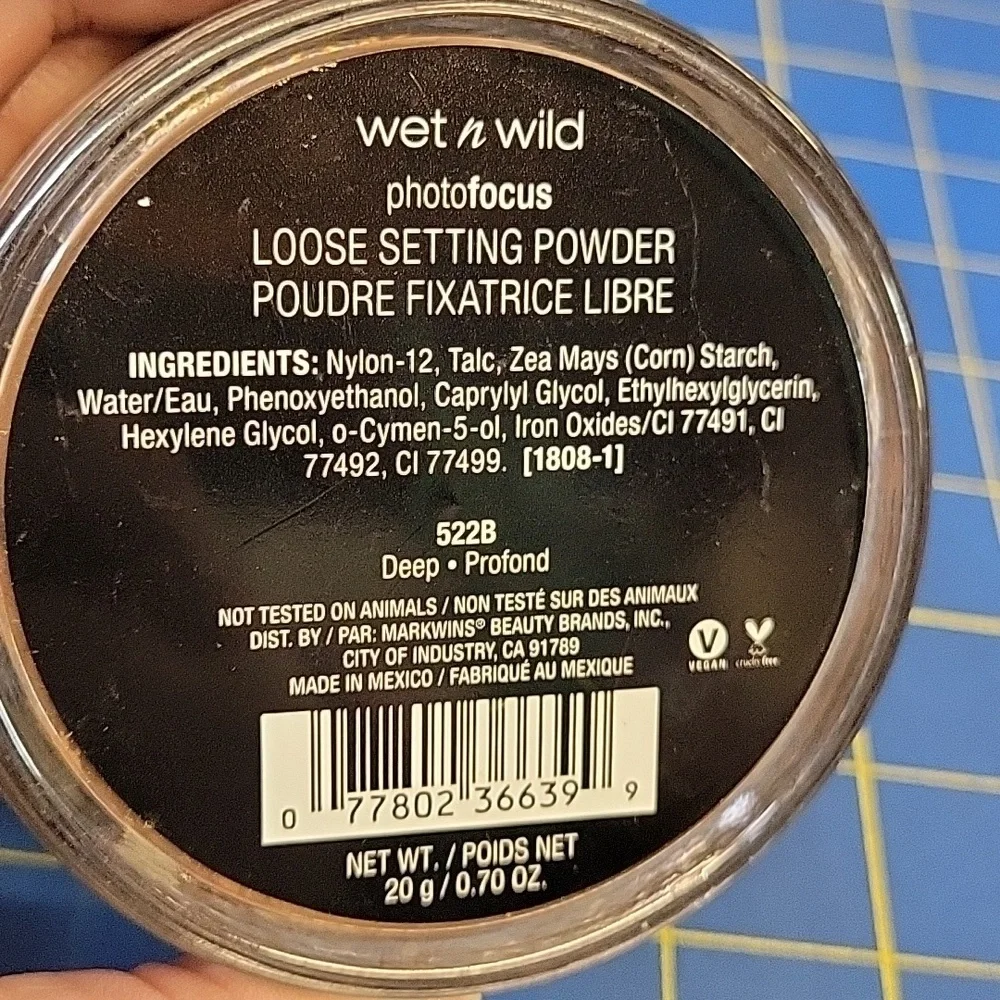 Wet & Wild Photofocus Loose Setting Powder 522B Deep 20g New Sealed Jar
